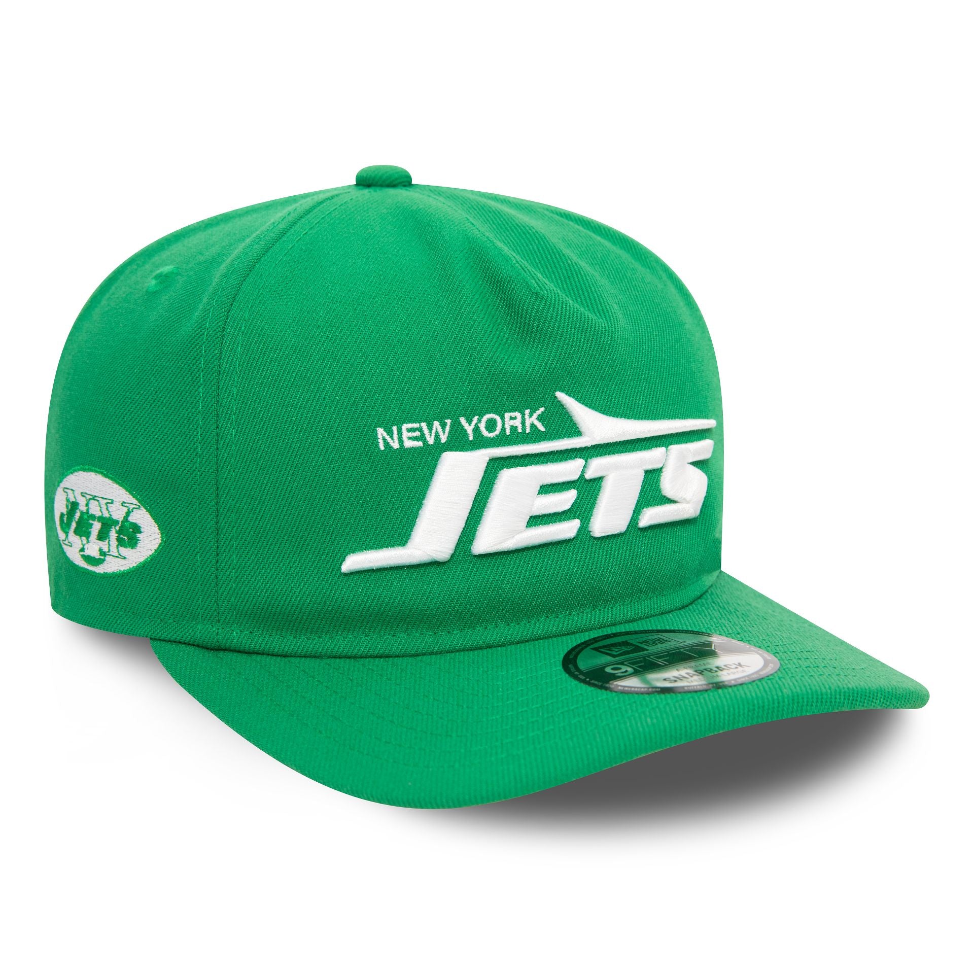 This is a New York Jets NFL Coaches Green 9FIFTY A-Frame Snapback Cap 1