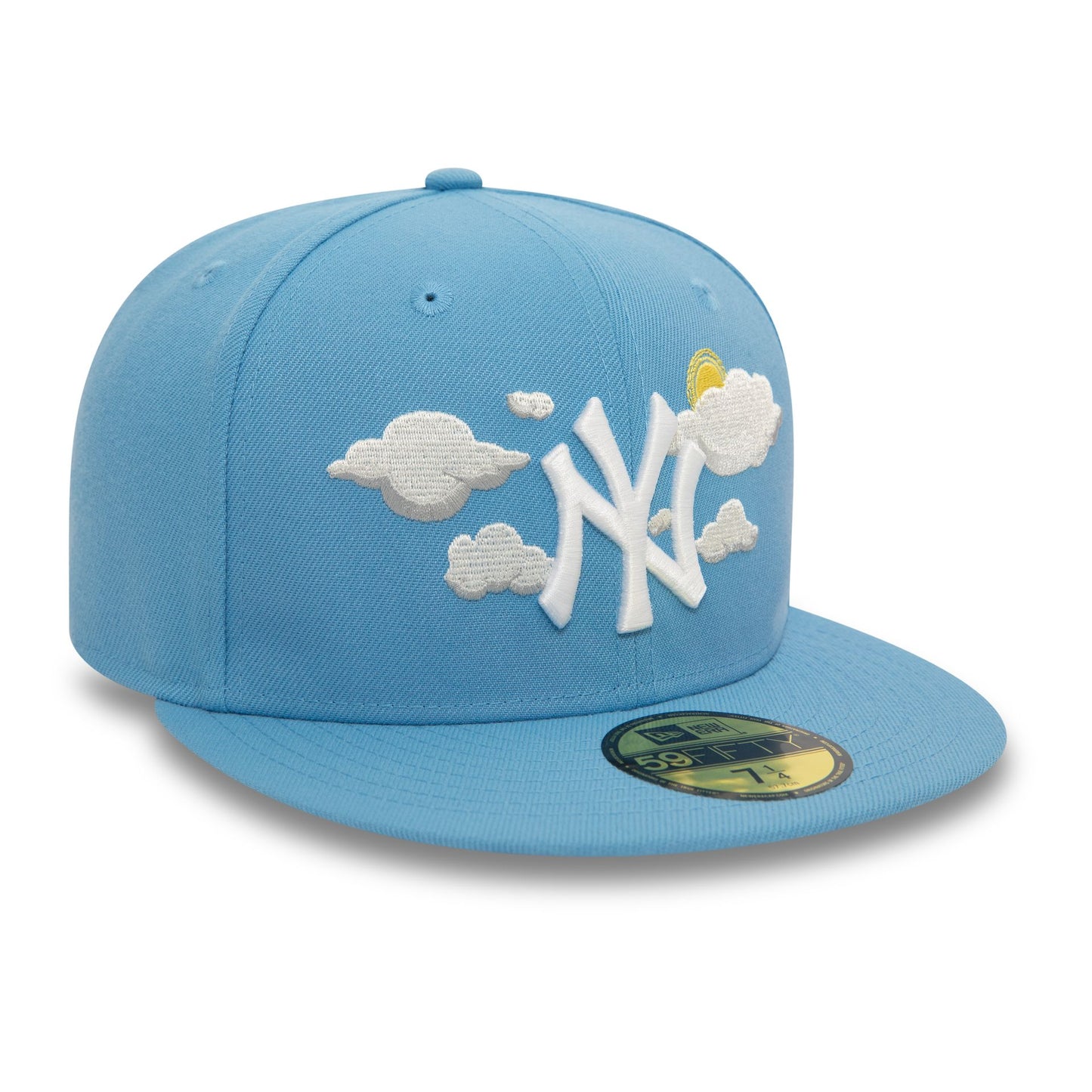 This is a New York Yankees MLB Cloud Pastel Blue 59FIFTY Fitted Cap 3