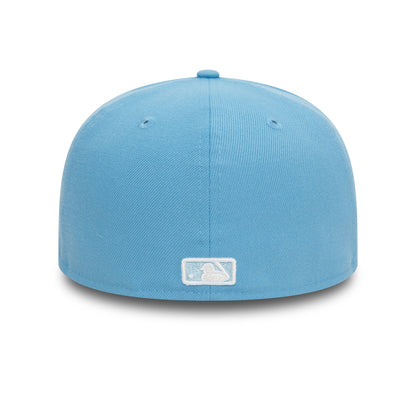 This is a New York Yankees MLB Cloud Pastel Blue 59FIFTY Fitted Cap 4