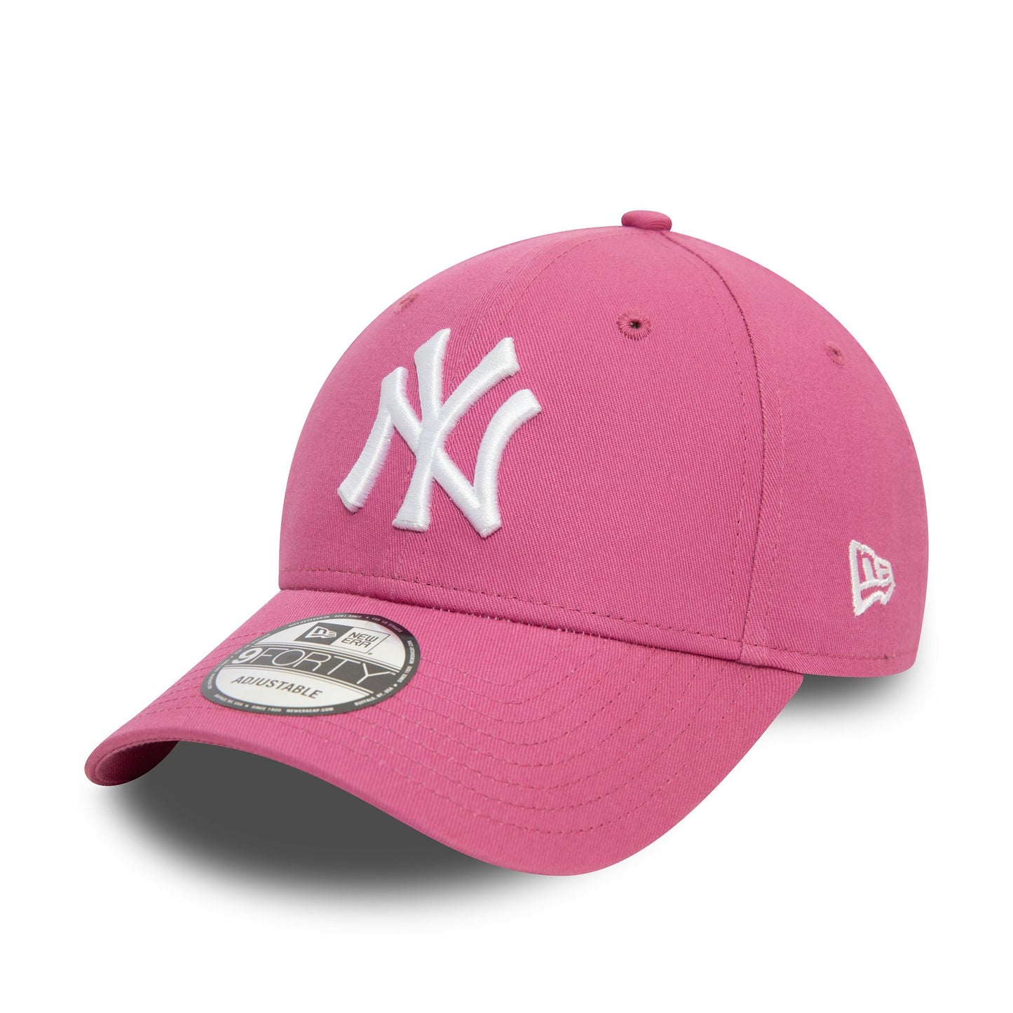 This is a New York Yankees League Essential Pink 9FORTY Adjustable Cap 1