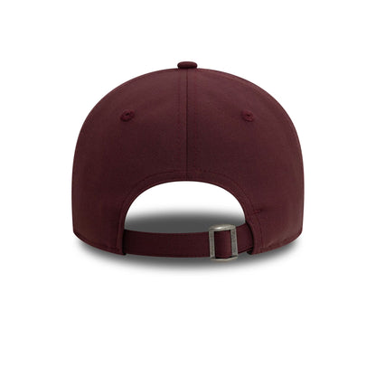 This is a New Era Water Repellent Dark Red 9TWENTY Adjustable Cap 4