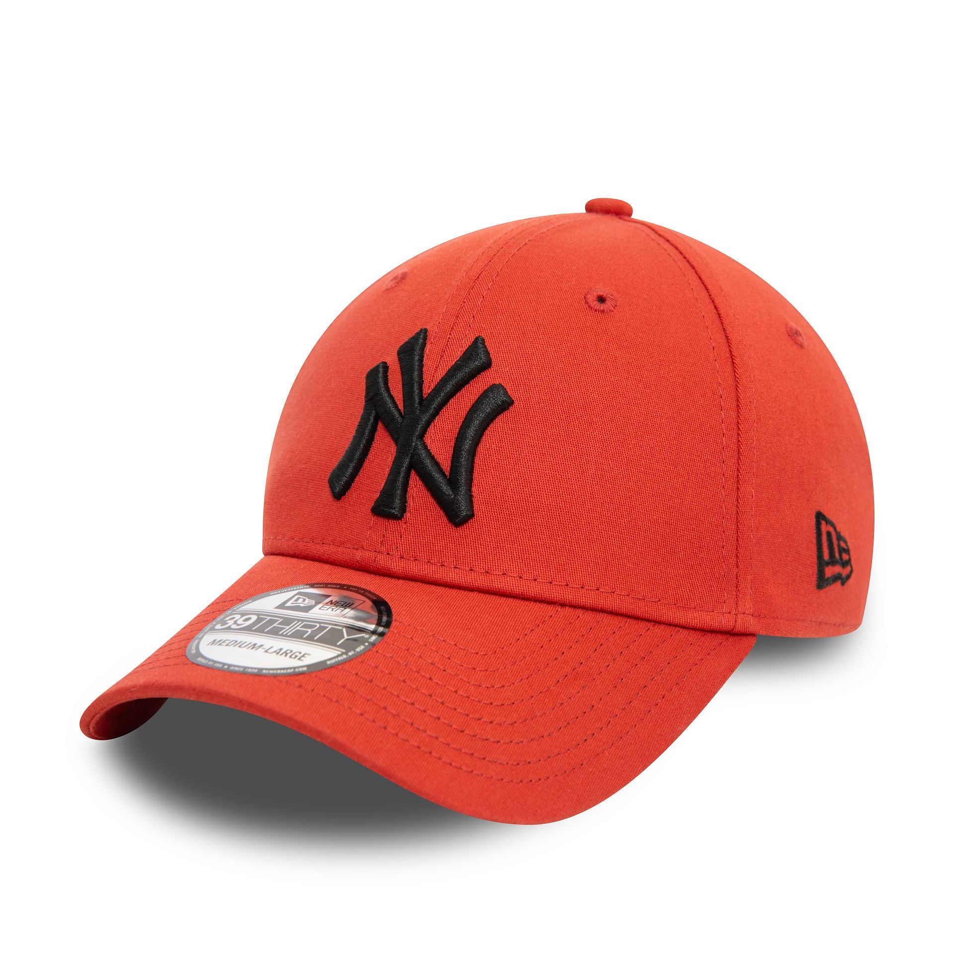 This is a New York Yankees League Essential Red 39THIRTY Stretch Fit Cap 1