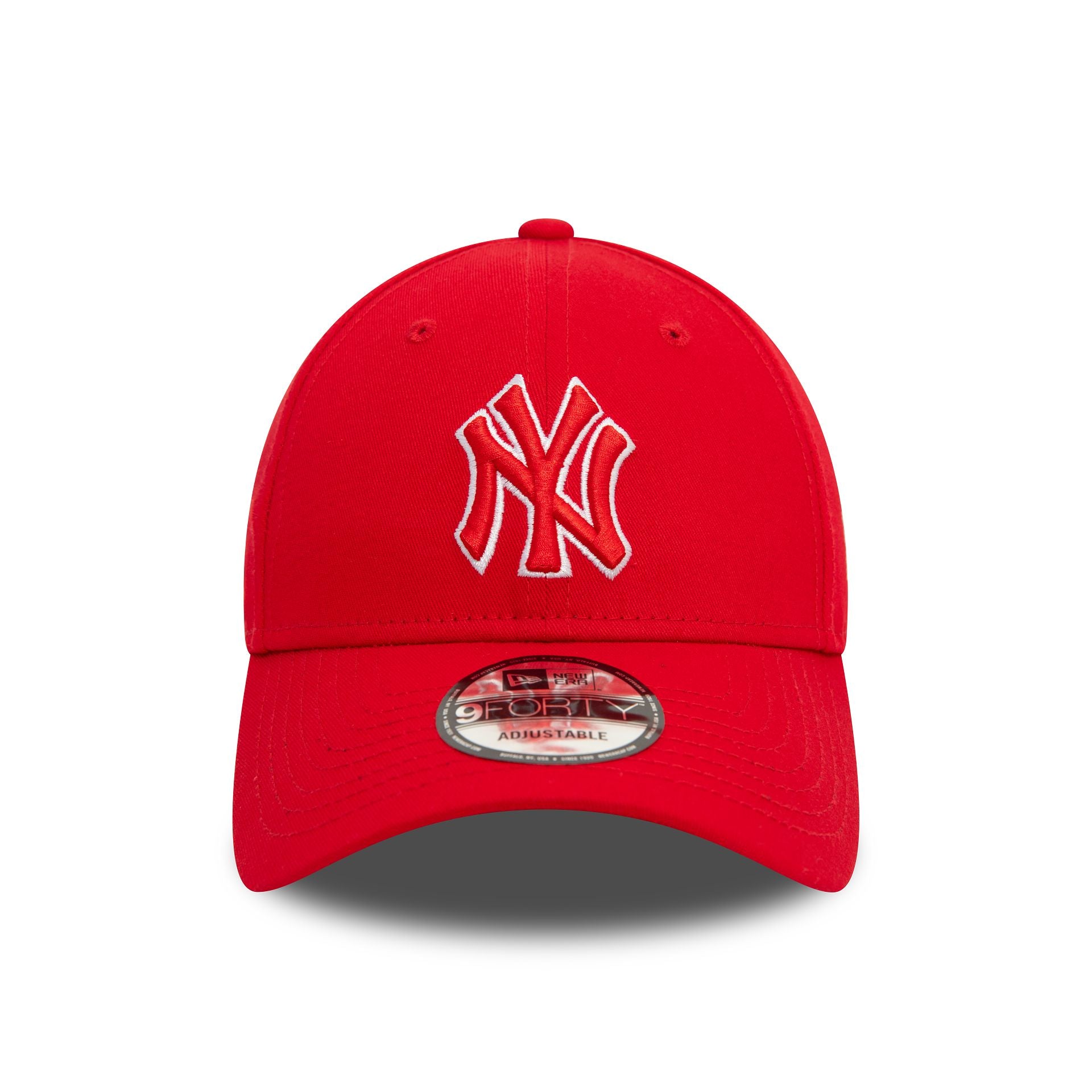 This is a New York Yankees Team Outline Red 9FORTY Adjustable Cap 2