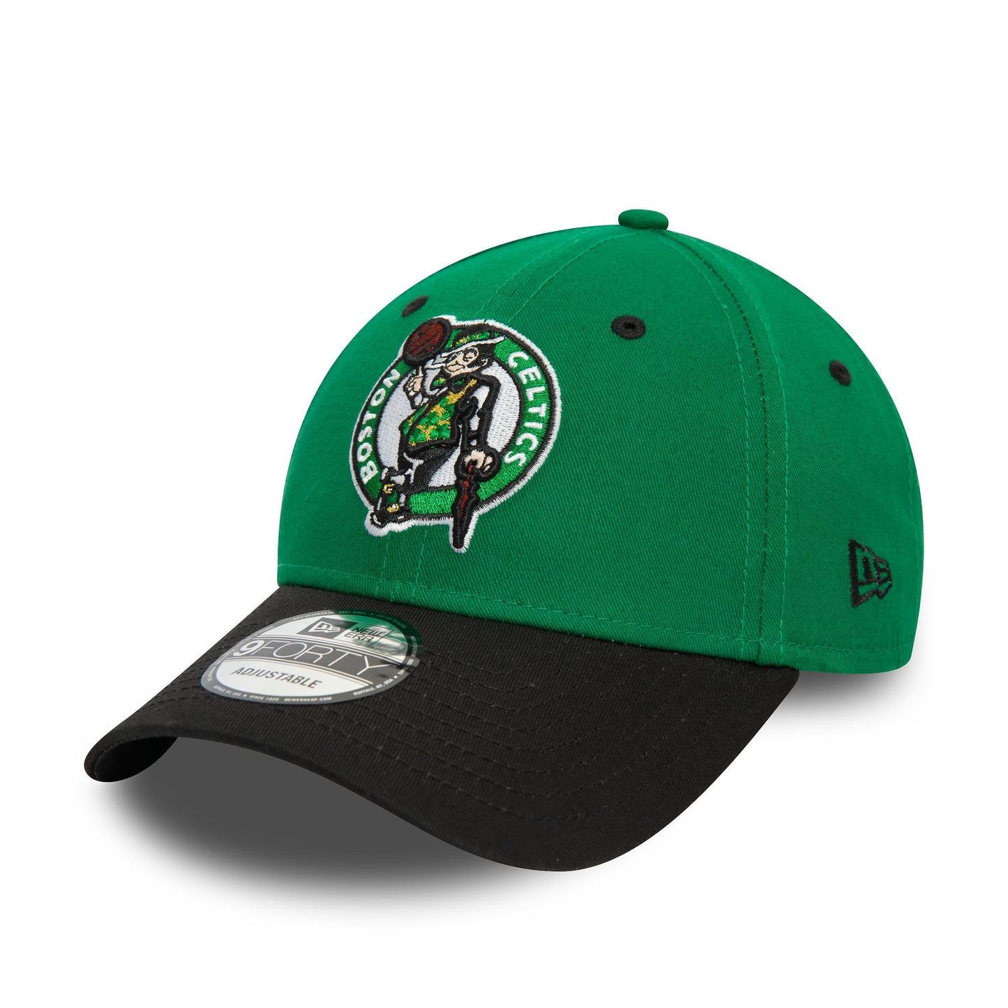 This is a Boston Celtics NBA Side Patch Green 9FORTY Adjustable Cap 1