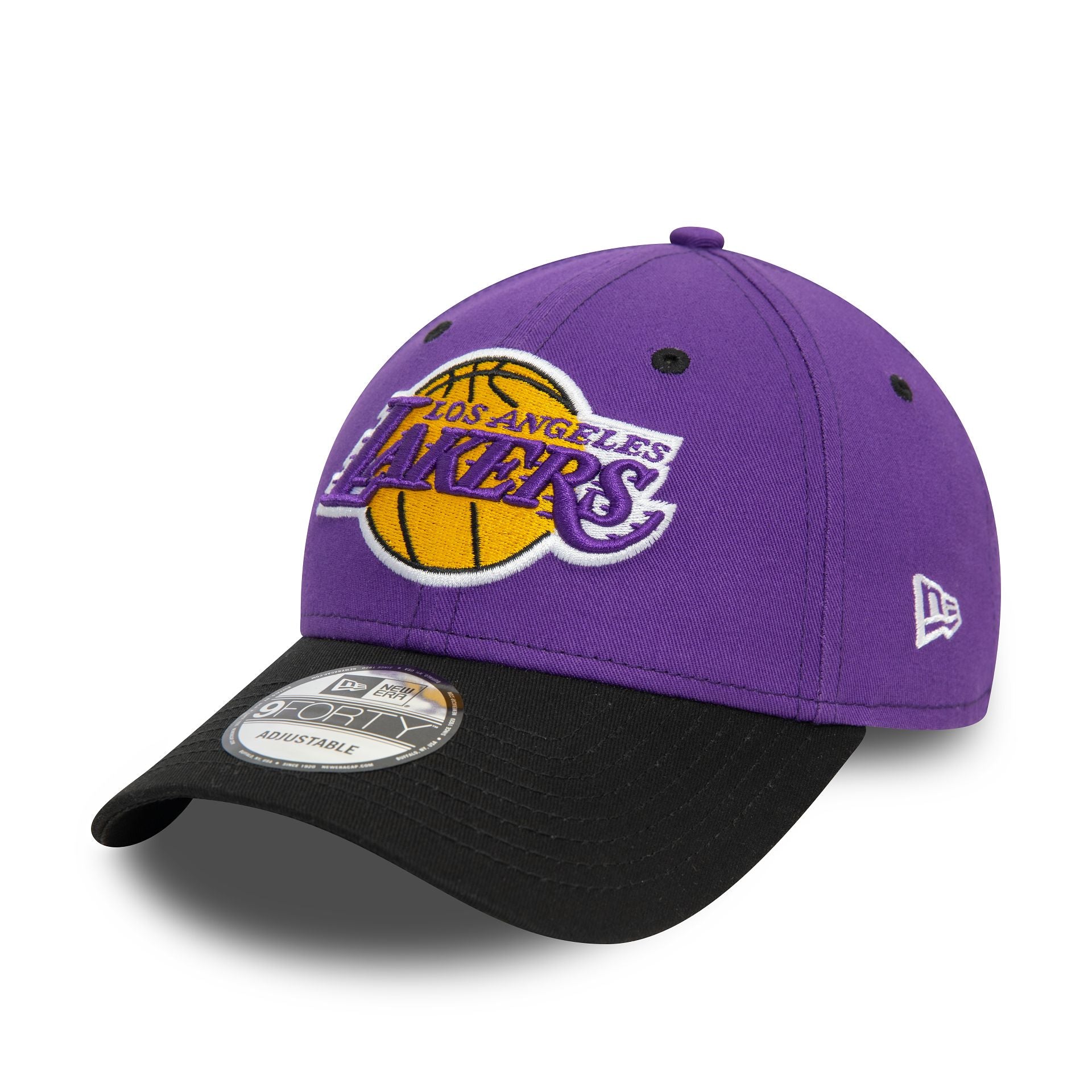 This is a LA Lakers NBA Side Patch Purple 9FORTY Adjustable Cap 1