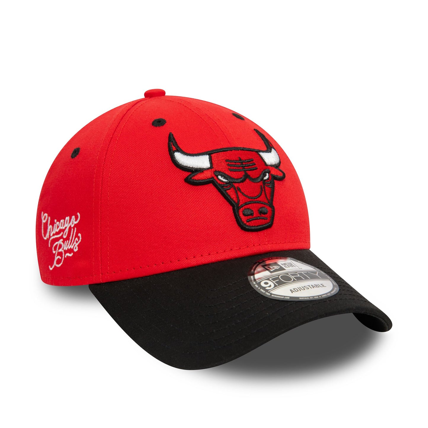 This is a Chicago Bulls NBA Side Patch Red 9FORTY Adjustable Cap 4