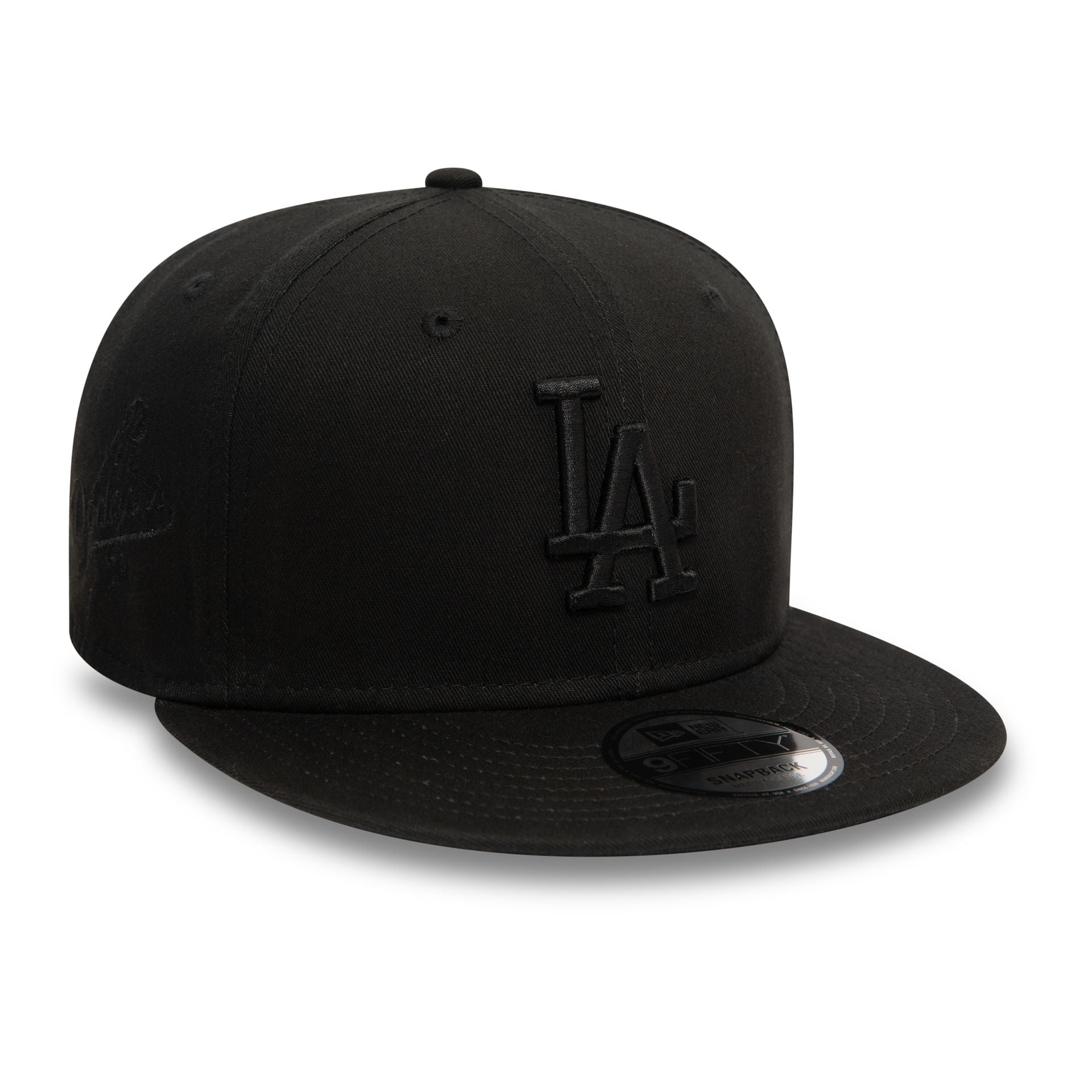 This is a LA Dodgers Monochrome Black 9FIFTY Snapback Cap 3