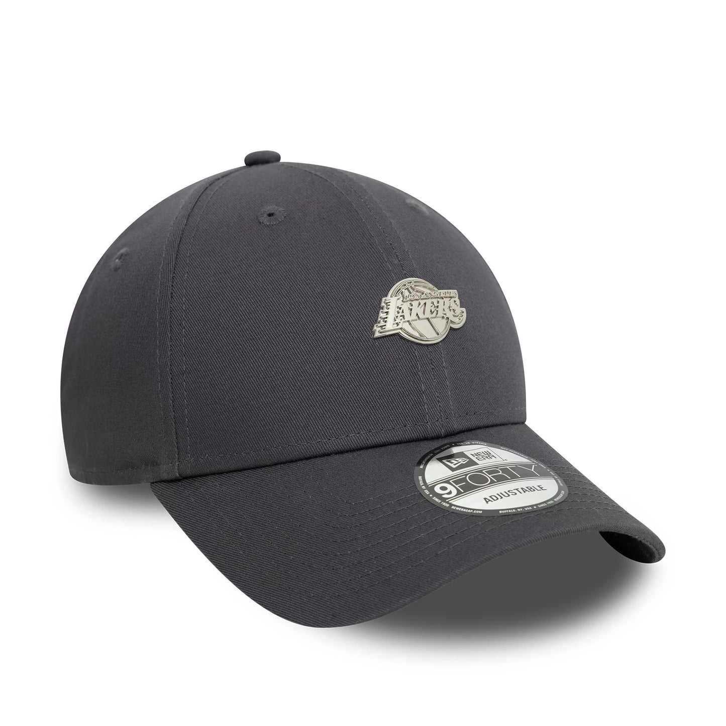 This is a LA Lakers Metallic Pin Dark Grey 9FORTY Adjustable Cap 4