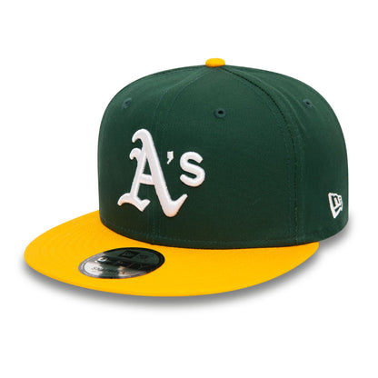 This is a Oakland Athletics MLB Team Colour Dark Green 9FIFTY Snapback Cap 1