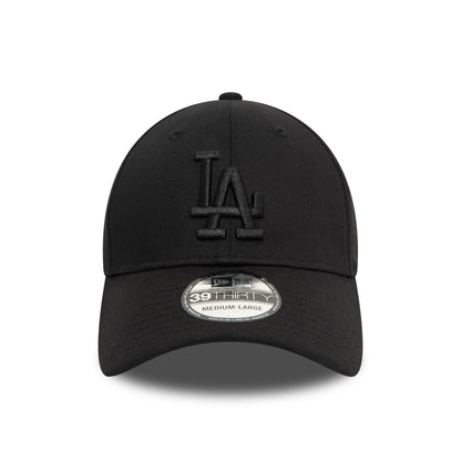 This is a LA Dodgers Monochrome Black 39THIRTY Stretch Fit Cap 2