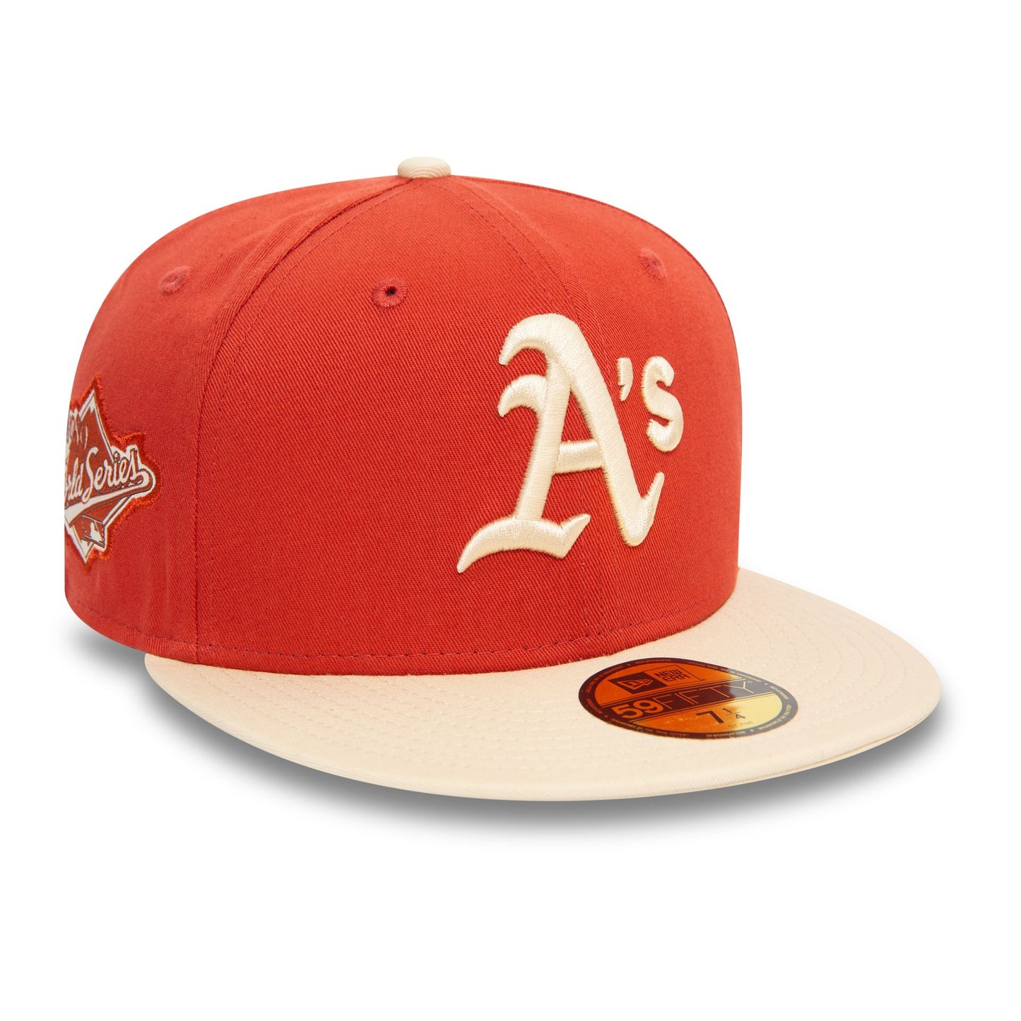 This is a Oakland Athletics MLB Side Patch Red 59FIFTY Fitted Cap 3