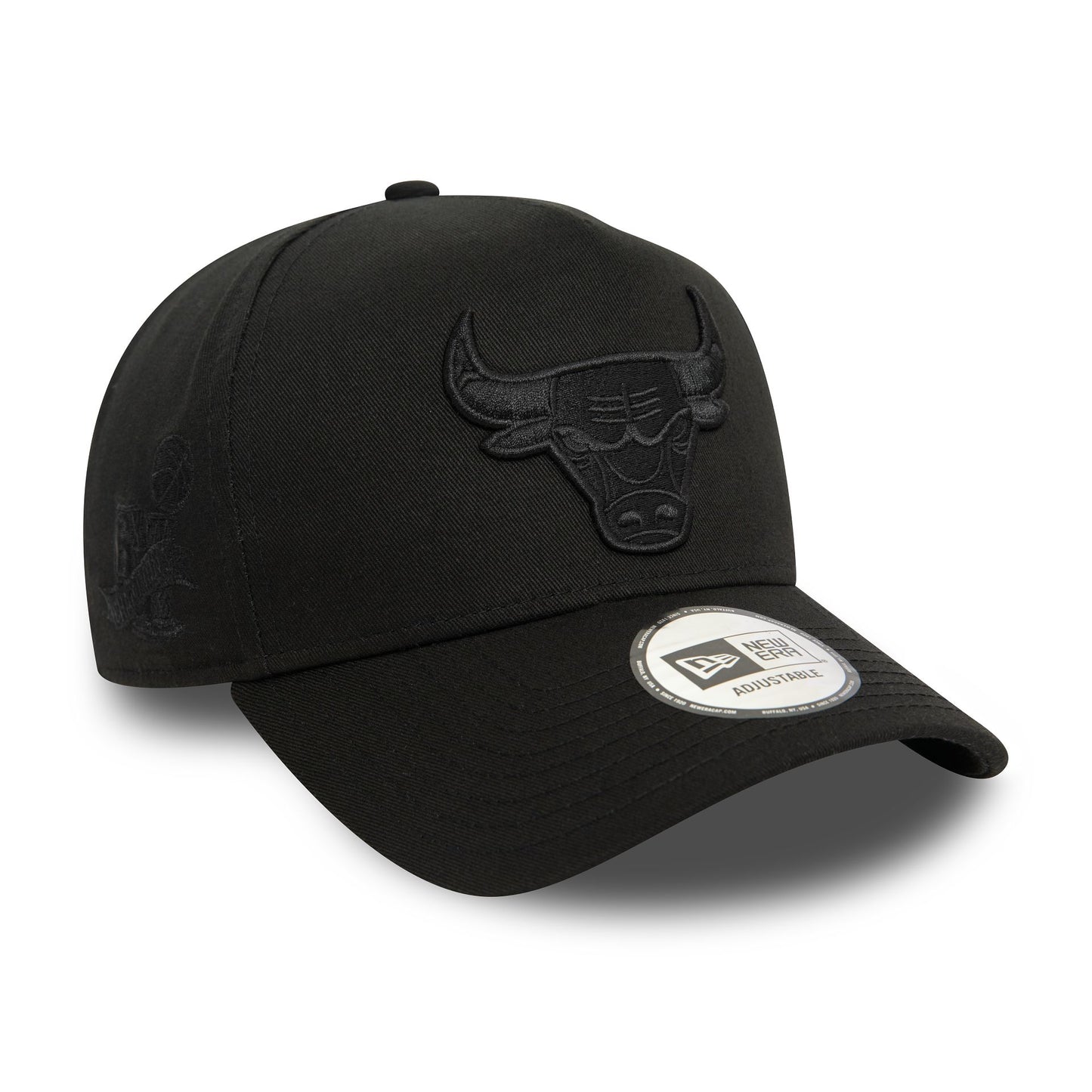 This is a Chicago Bulls Monochrome Black 9FORTY E-Frame Adjustable Cap 3