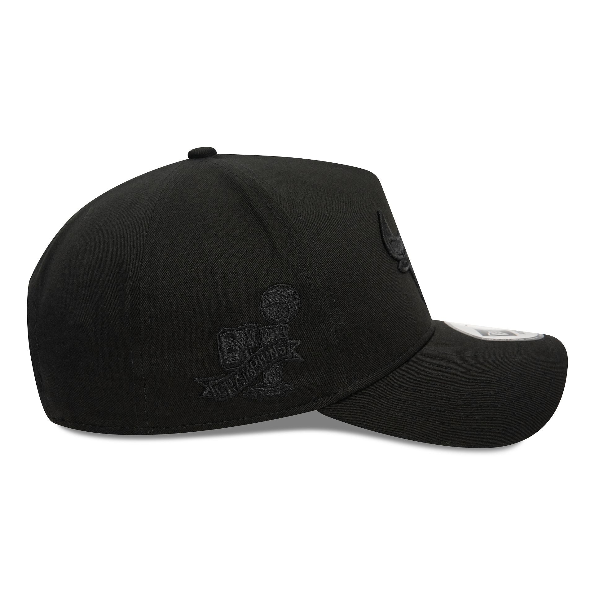 This is a Chicago Bulls Monochrome Black 9FORTY E-Frame Adjustable Cap 6