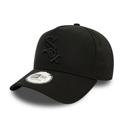 This is a Chicago White Sox Monochrome Black 9FORTY E-Frame Adjustable Cap 1