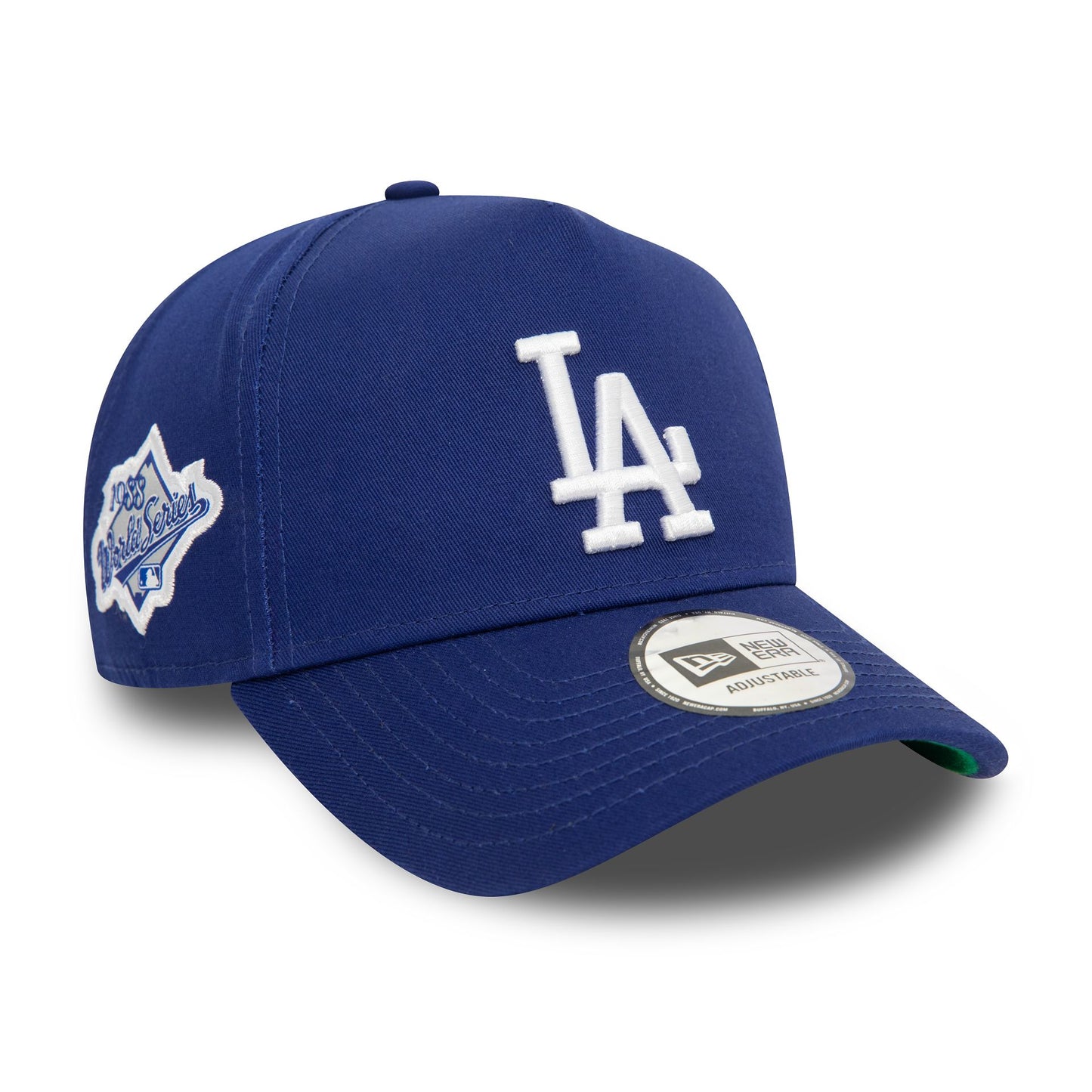 This is a LA Dodgers MLB Side Patch Dark Blue 9FORTY E-Frame Adjustable Cap 3