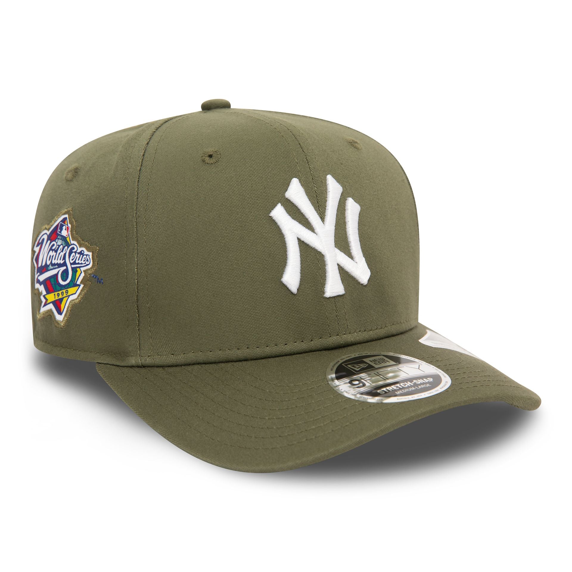 This is a New York Yankees World Series Green 9FIFTY Stretch Snap Cap 1