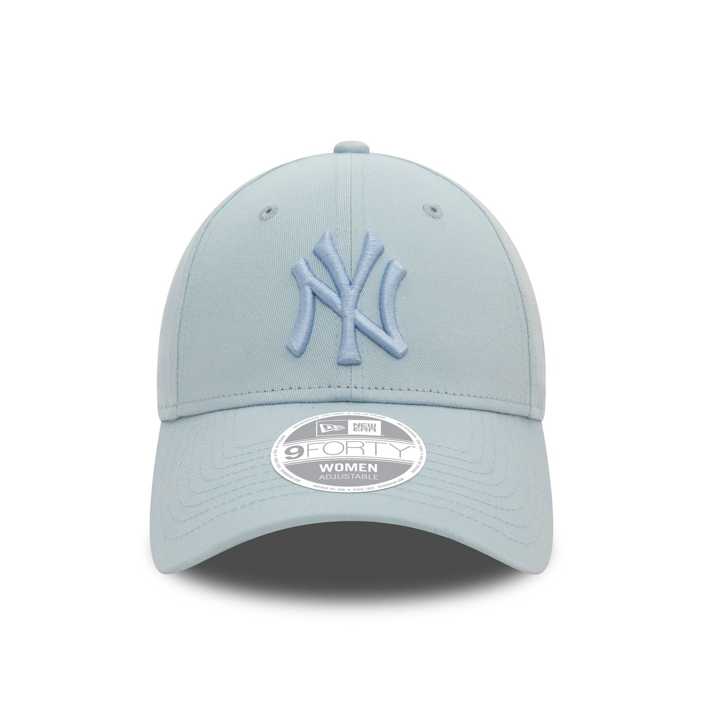 This is a New York Yankees Womens League Essential Pastel Blue 9FORTY Adjustable Cap 2