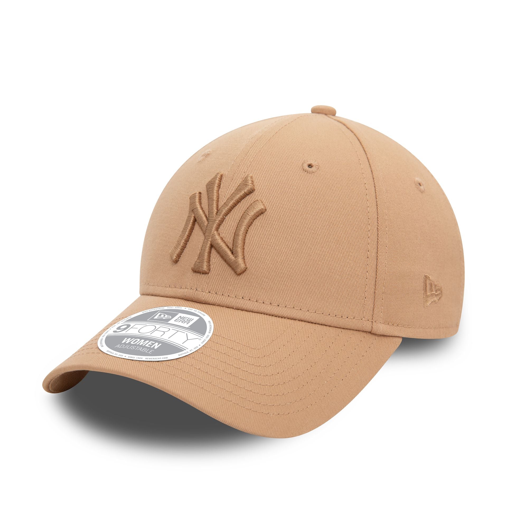 This is a New York Yankees Womens League Essential Beige 9FORTY Adjustable Cap 4