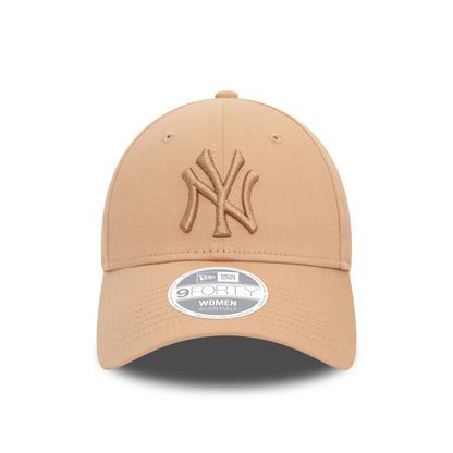 This is a New York Yankees Womens League Essential Beige 9FORTY Adjustable Cap 2