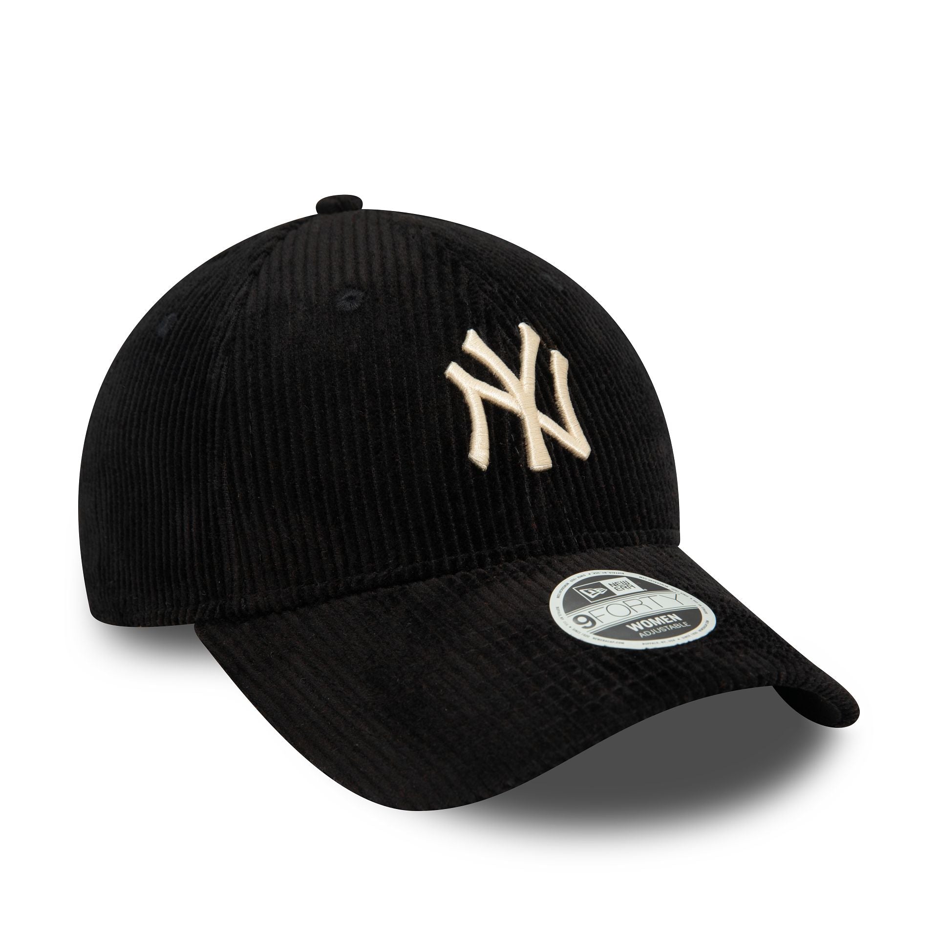 This is a New York Yankees Womens Cord Black 9FORTY Adjustable Cap 3