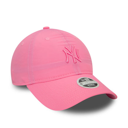 This is a New York Yankees Womens Nylon Pastel Pink 9TWENTY Adjustable Cap 3