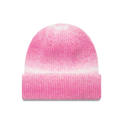 This is a New York Yankees Womens Space Dye Recycled Pastel Pink Cuff Knit Beanie Hat 2