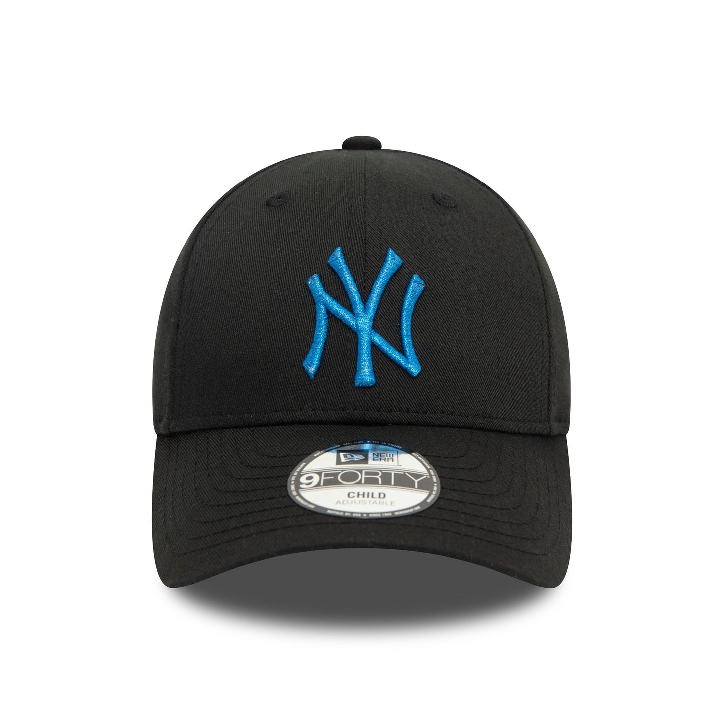 This is a New York Yankees Child Glitter Black 9FORTY Adjustable Cap 2