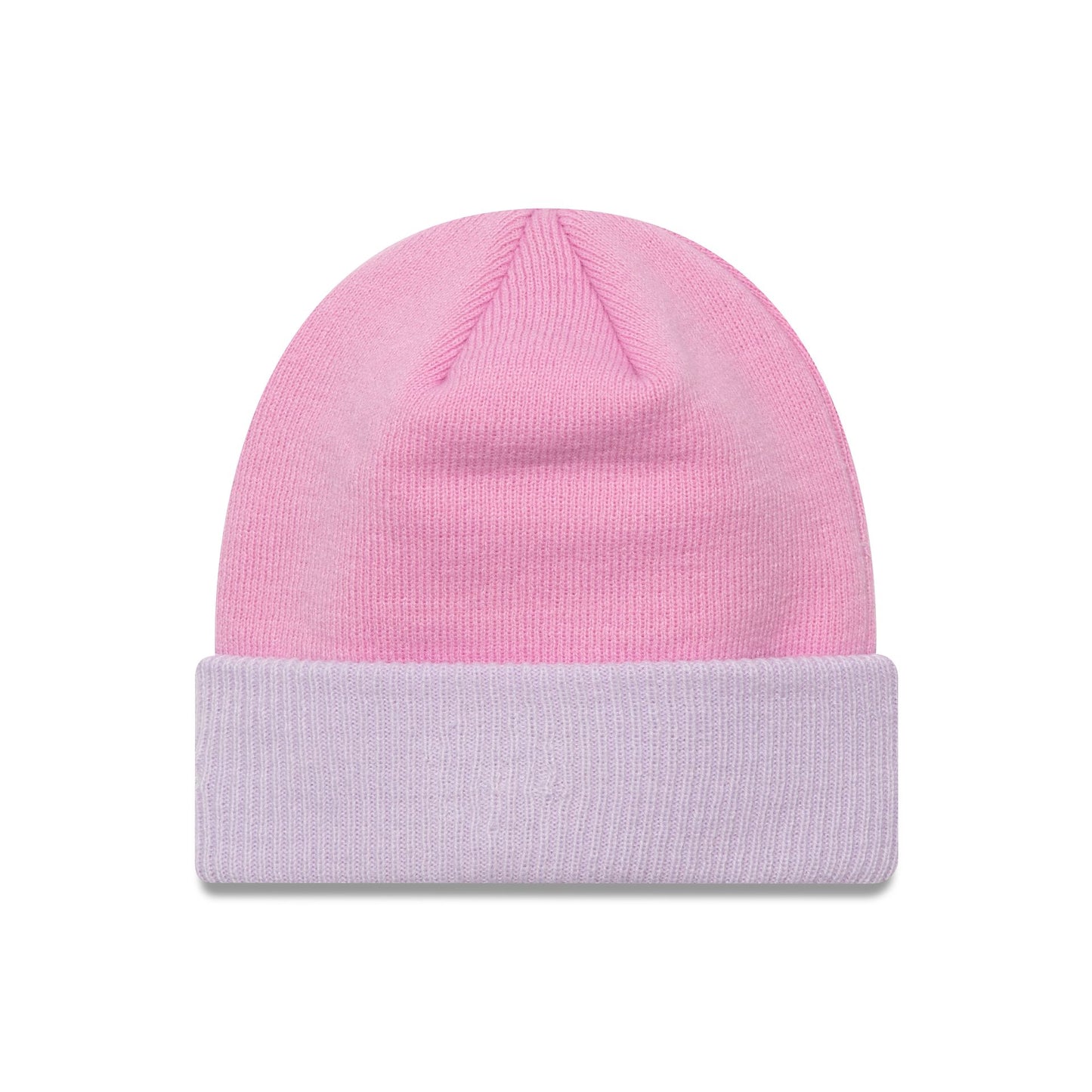 This is a New York Yankees Youth Colour Block Pastel Pink Cuff Knit Beanie Hat 2