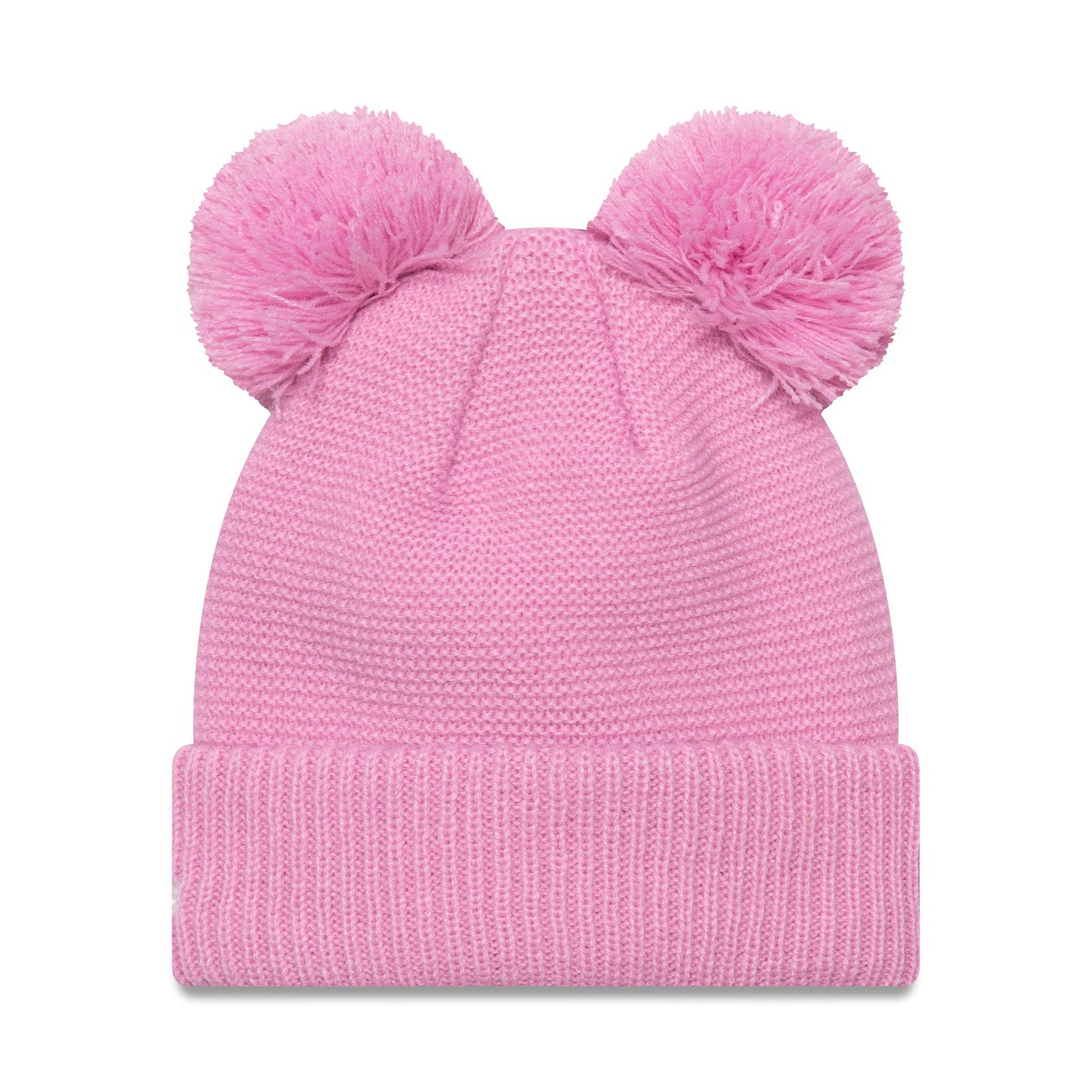 This is a New York Yankees Child Pastel Pink Double Bobble Knit Beanie Hat 2