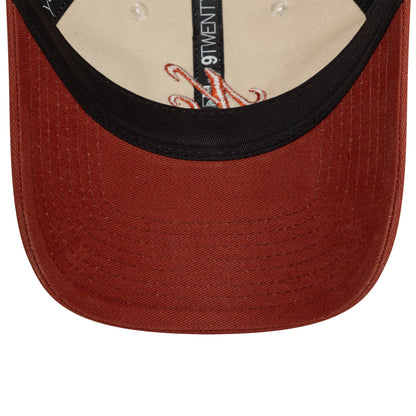 This is a New Era Peached Cotton Red 9TWENTY Adjustable Cap 5