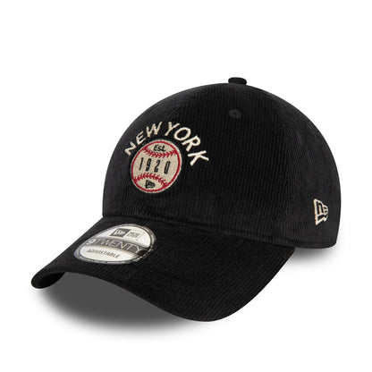 This is a New Era Cord Black 9TWENTY Adjustable Cap 1