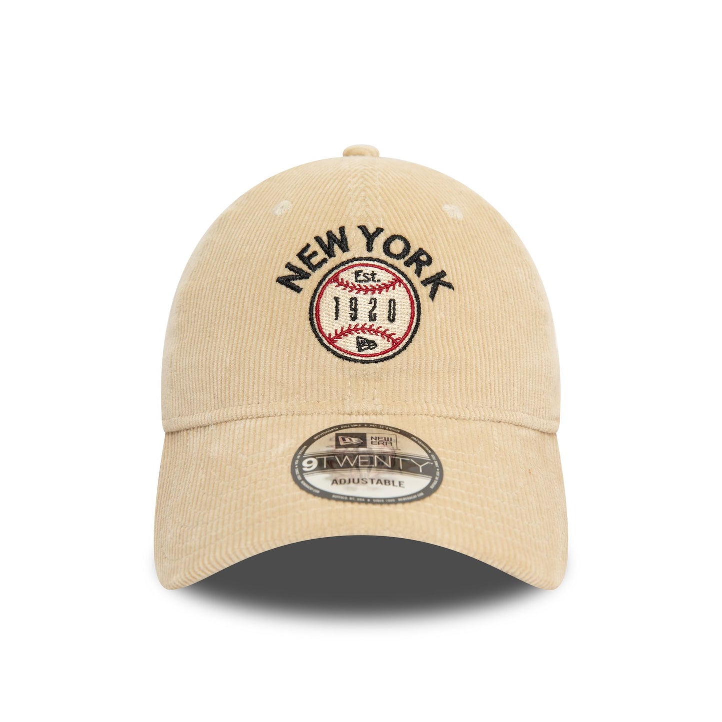 This is a New Era Cord Light Beige 9TWENTY Adjustable Cap 2