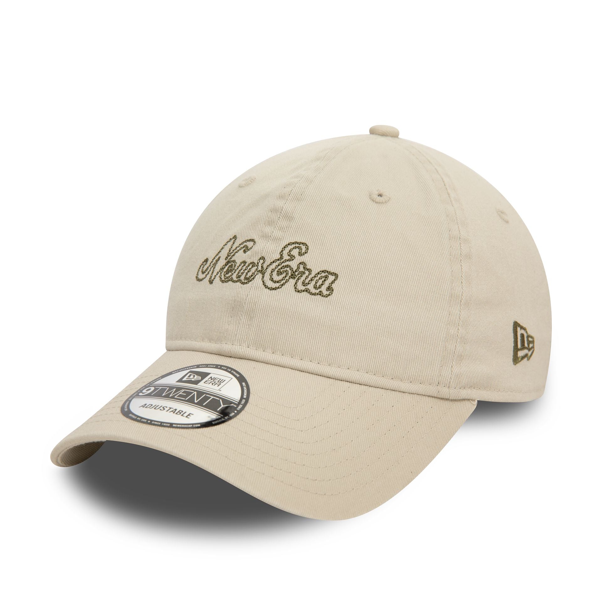 This is a New Era Heritage Script Stone 9TWENTY Adjustable Cap 1