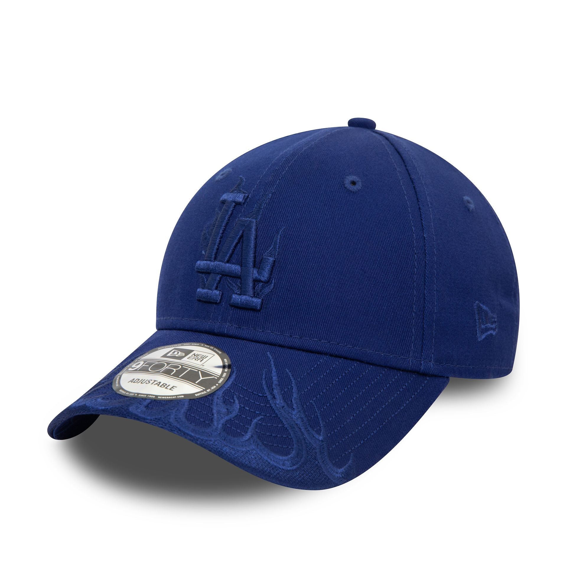 This is a LA Dodgers MLB Flame Dark Blue 9FORTY Adjustable Cap 1