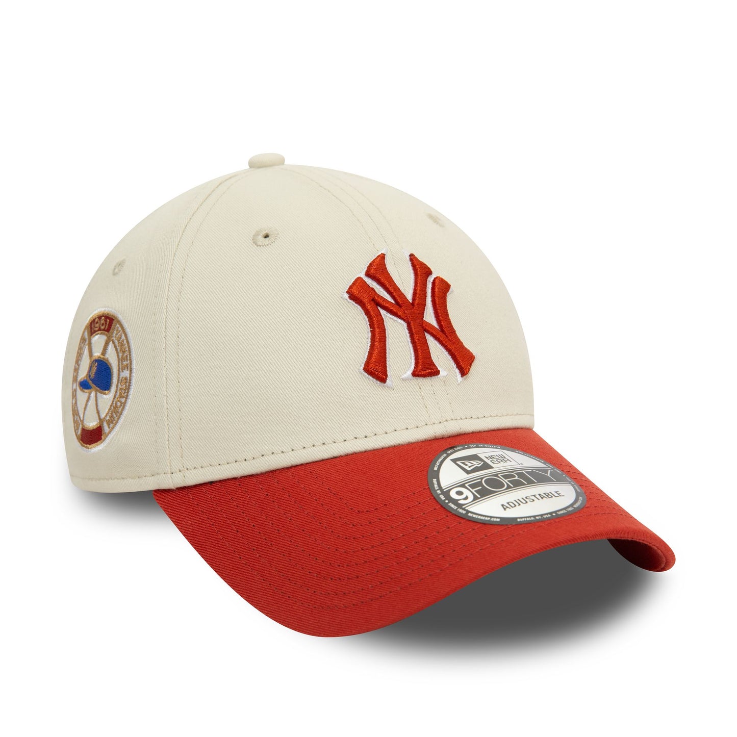 This is a New York Yankees World Series Red 9FORTY Adjustable Cap 1