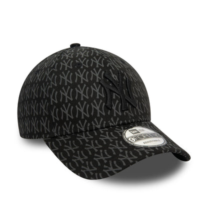 This is a New York Yankees Team Monogram Black 9FORTY Adjustable Cap 3