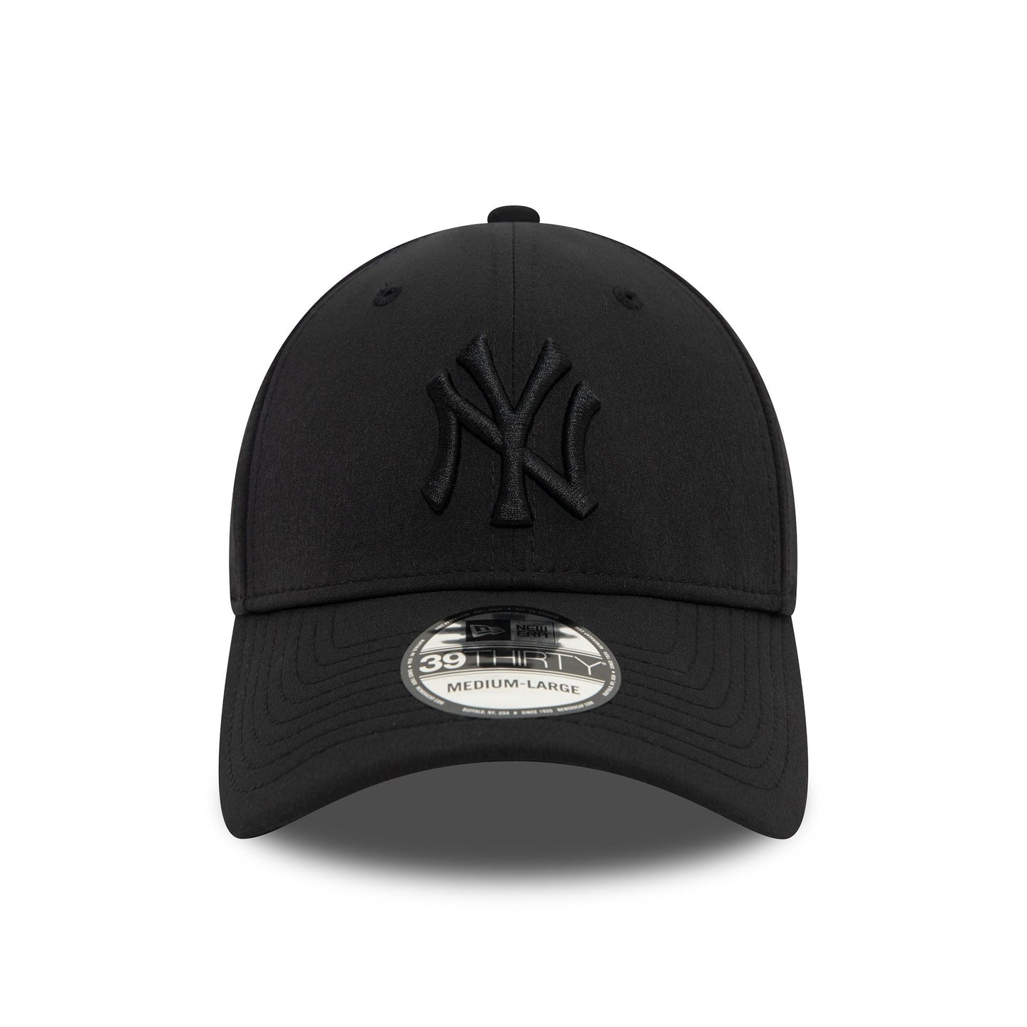 This is a New York Yankees Stretch Nylon Black 39THIRTY Stretch Fit Cap 2