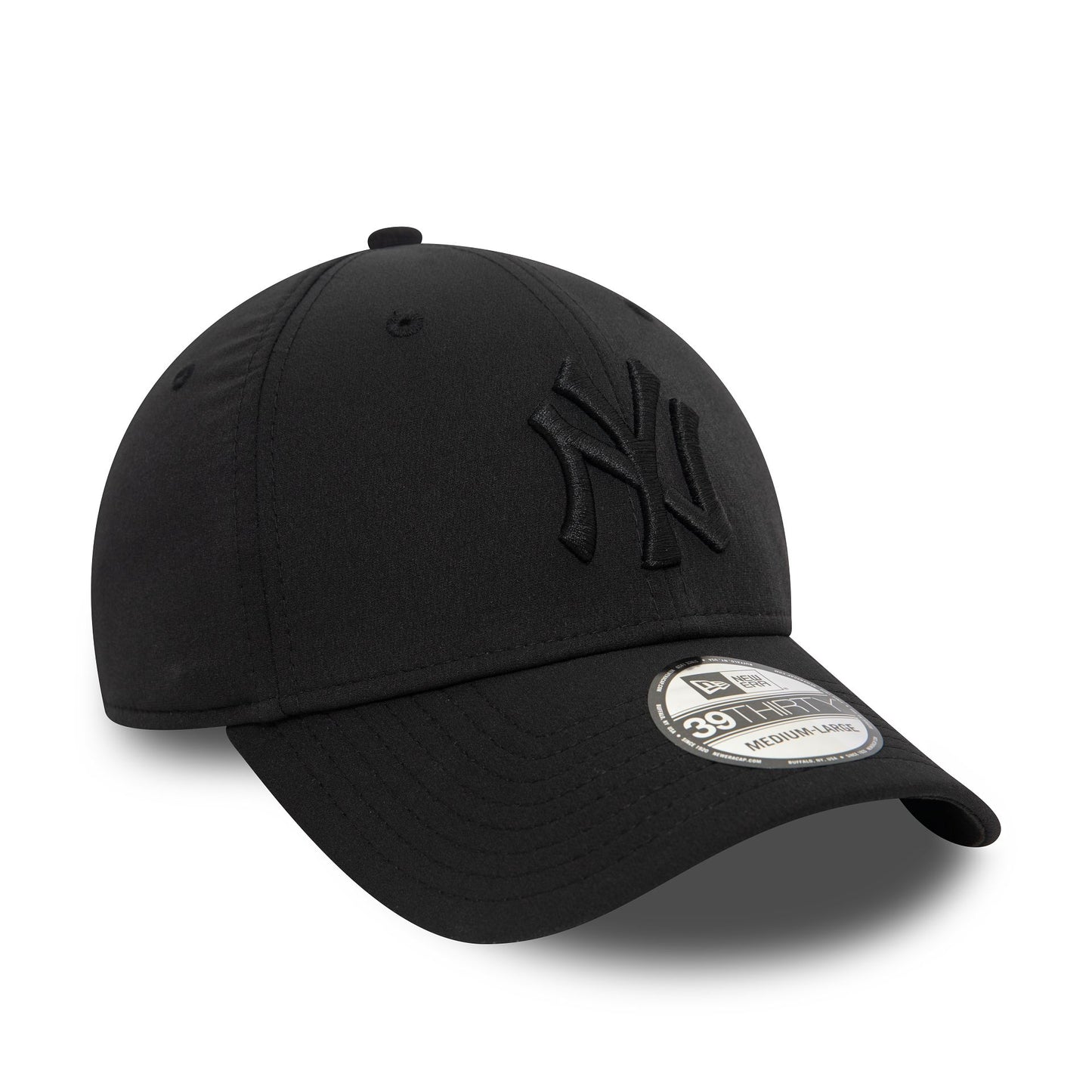 This is a New York Yankees Stretch Nylon Black 39THIRTY Stretch Fit Cap 3