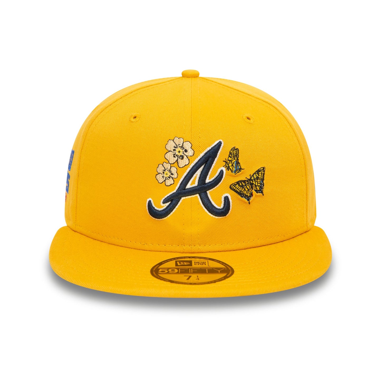 This is a Atlanta Braves MLB Icon Dark Yellow 59FIFTY Fitted Cap 2