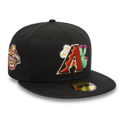 This is a Arizona Diamondbacks MLB Icon Black 59FIFTY Fitted Cap 3