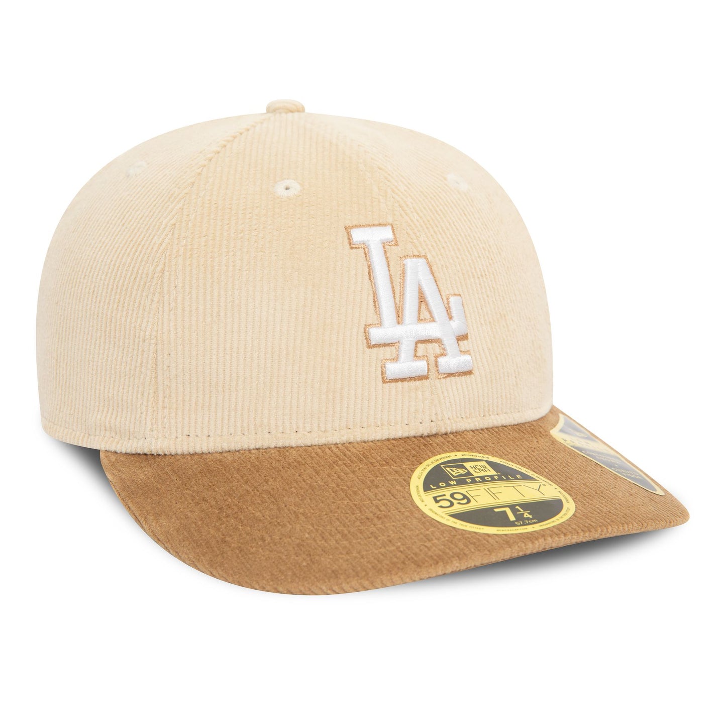 This is a LA Dodgers Cord Light Beige Low Profile 59FIFTY Fitted Cap 3