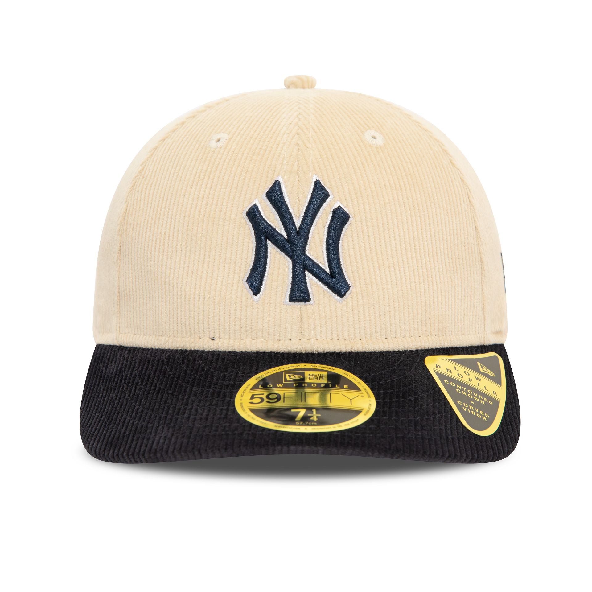 This is a New York Yankees Cord Light Beige Low Profile 59FIFTY Fitted Cap 2