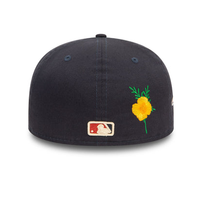 This is a LA Angels MLB Icon Navy 59FIFTY Fitted Cap 4