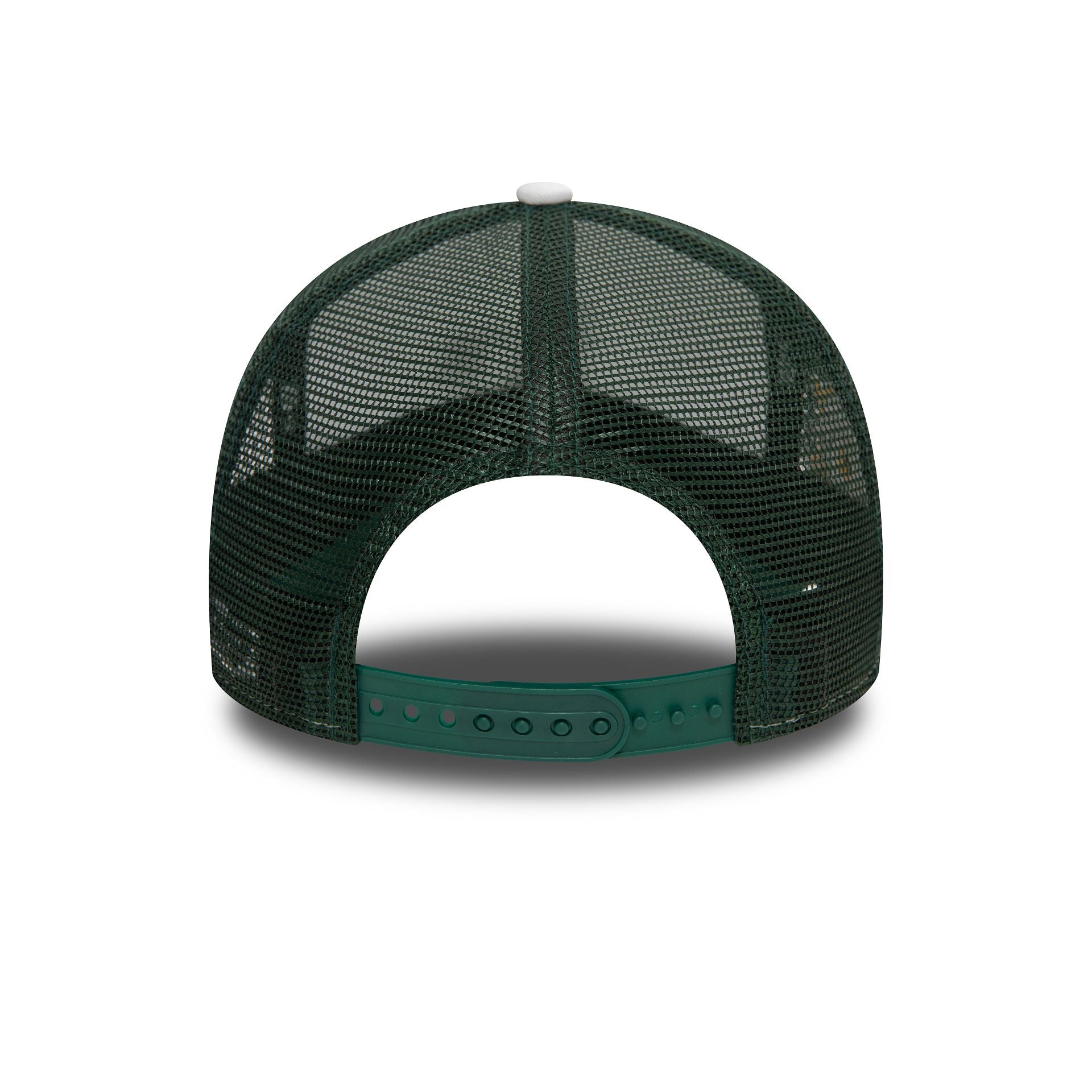 This is a Oakland Athletics World Series Dark Green 9FORTY E-Frame Adjustable Trucker Cap 4