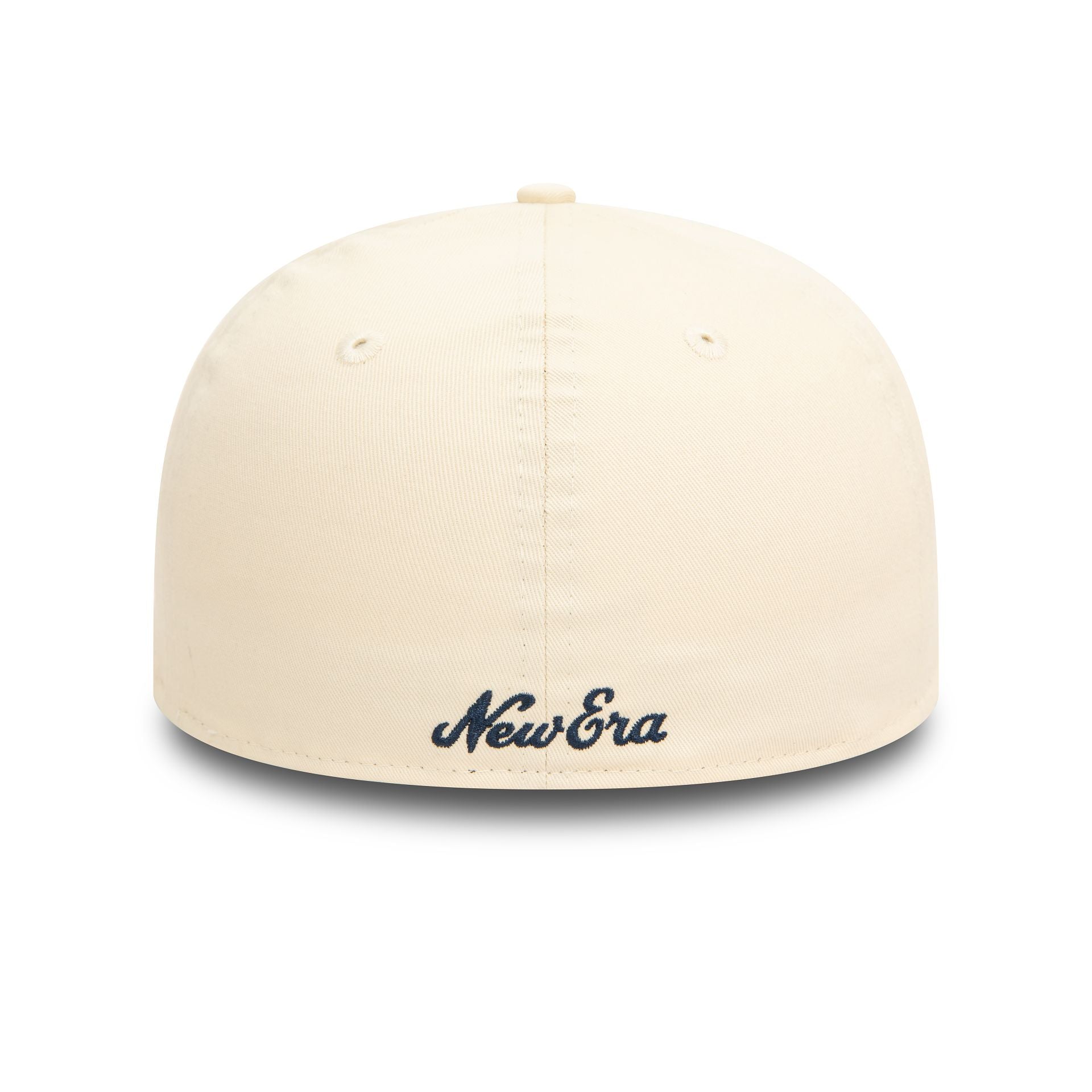 This is a New Era Heritage Script Cream Low Profile 59FIFTY Fitted Cap 5