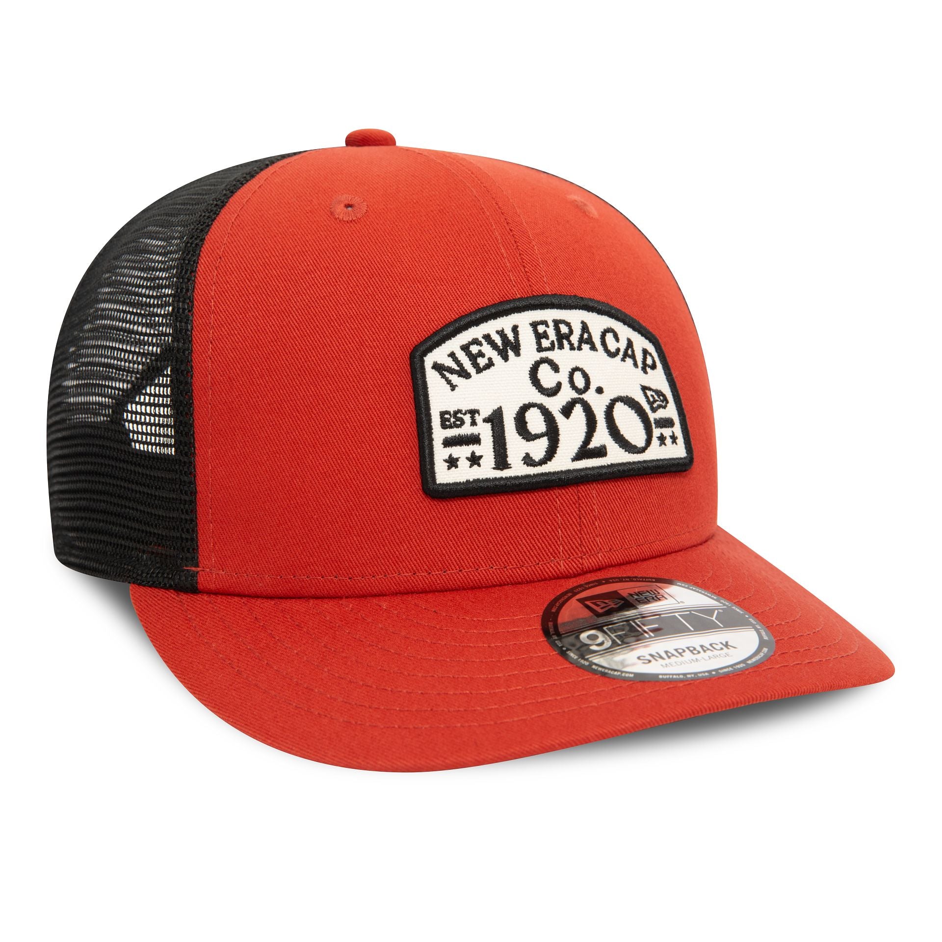 This is a New Era Patch Copper 9FIFTY Snapback Trucker Cap 3