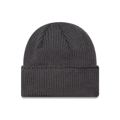 This is a New Era Dark Grey Wide Cuff Knit Beanie Hat 2