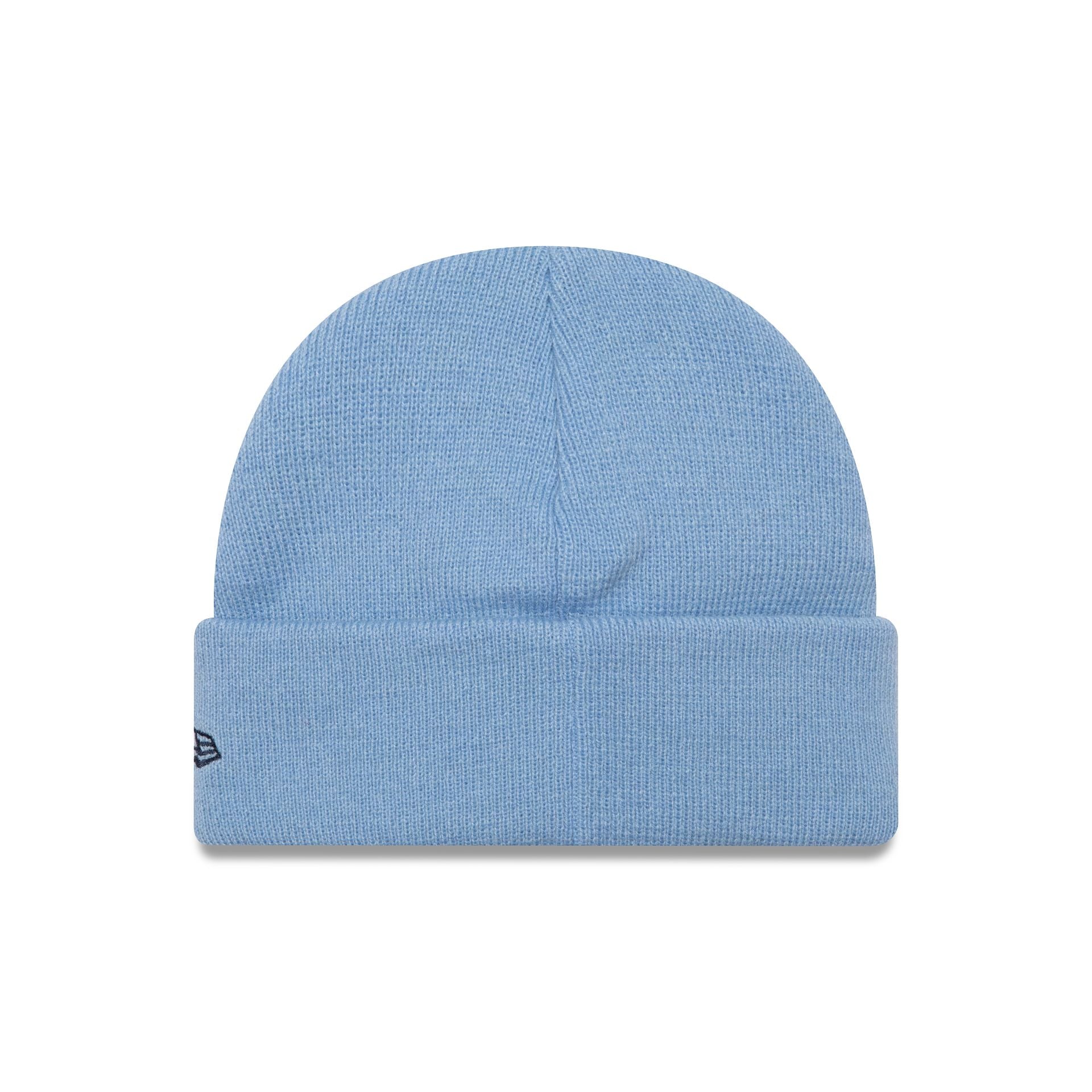 This is a New Era Pastel Blue Short Cuff Knit Beanie Hat 2