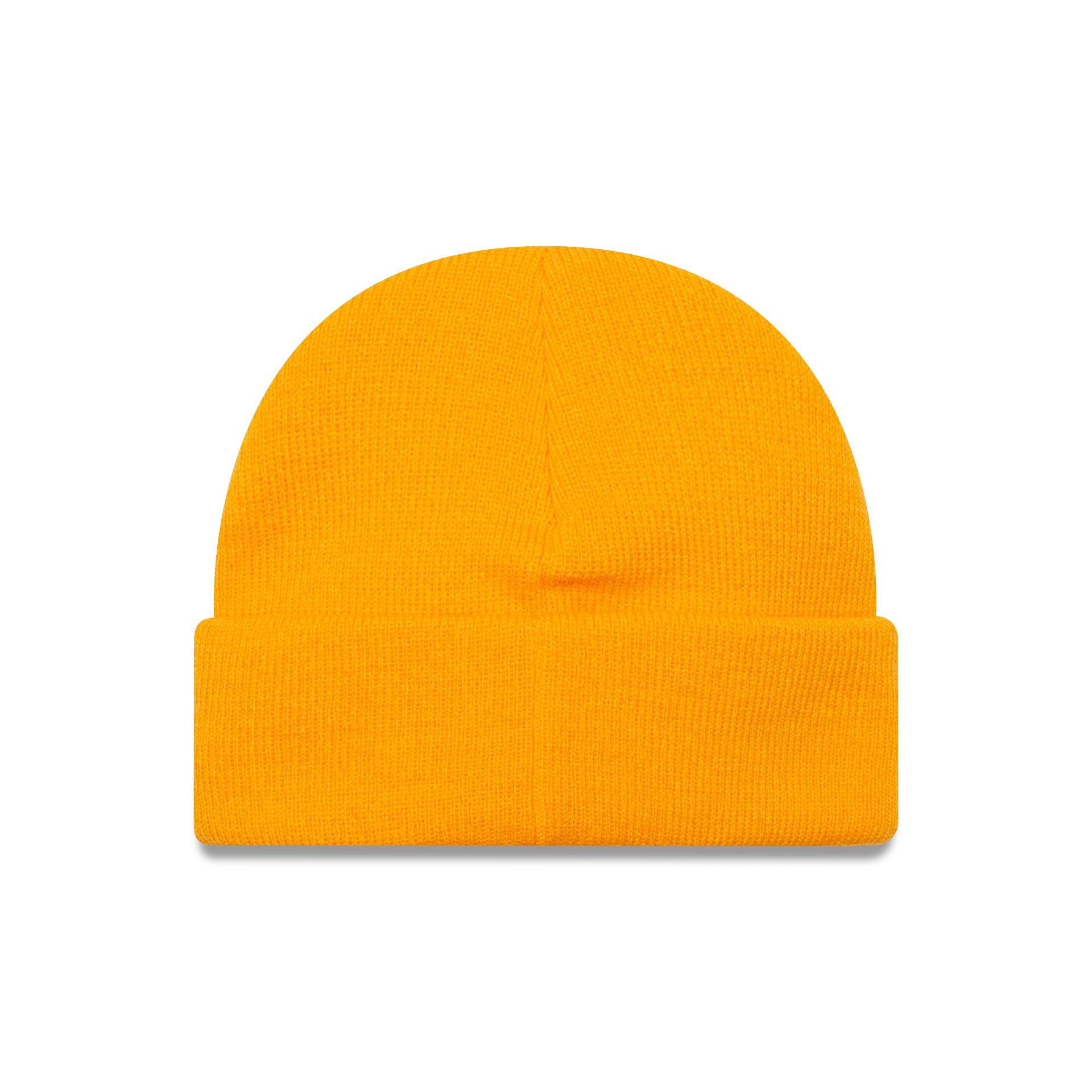 This is a New Era Orange Short Cuff Knit Beanie Hat 2