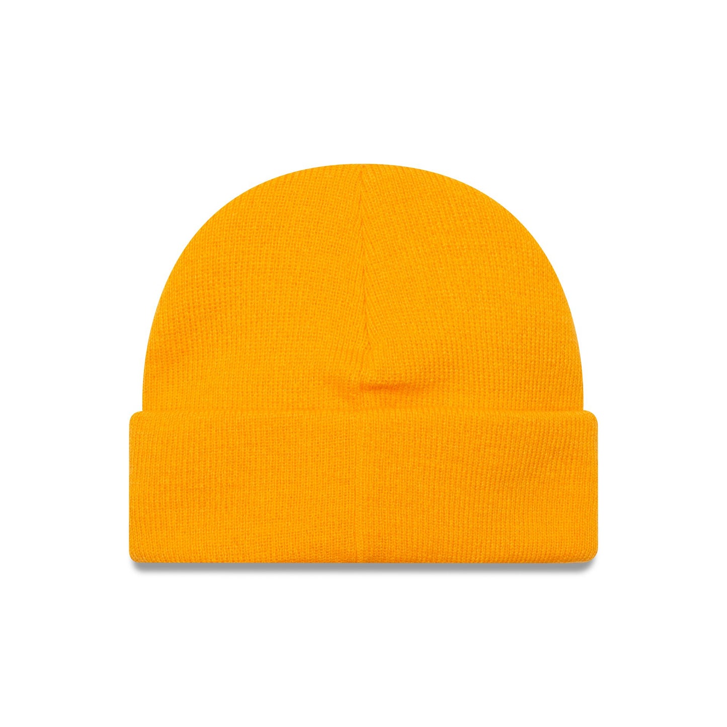 This is a New Era Dark Yellow Short Cuff Knit Beanie Hat 2